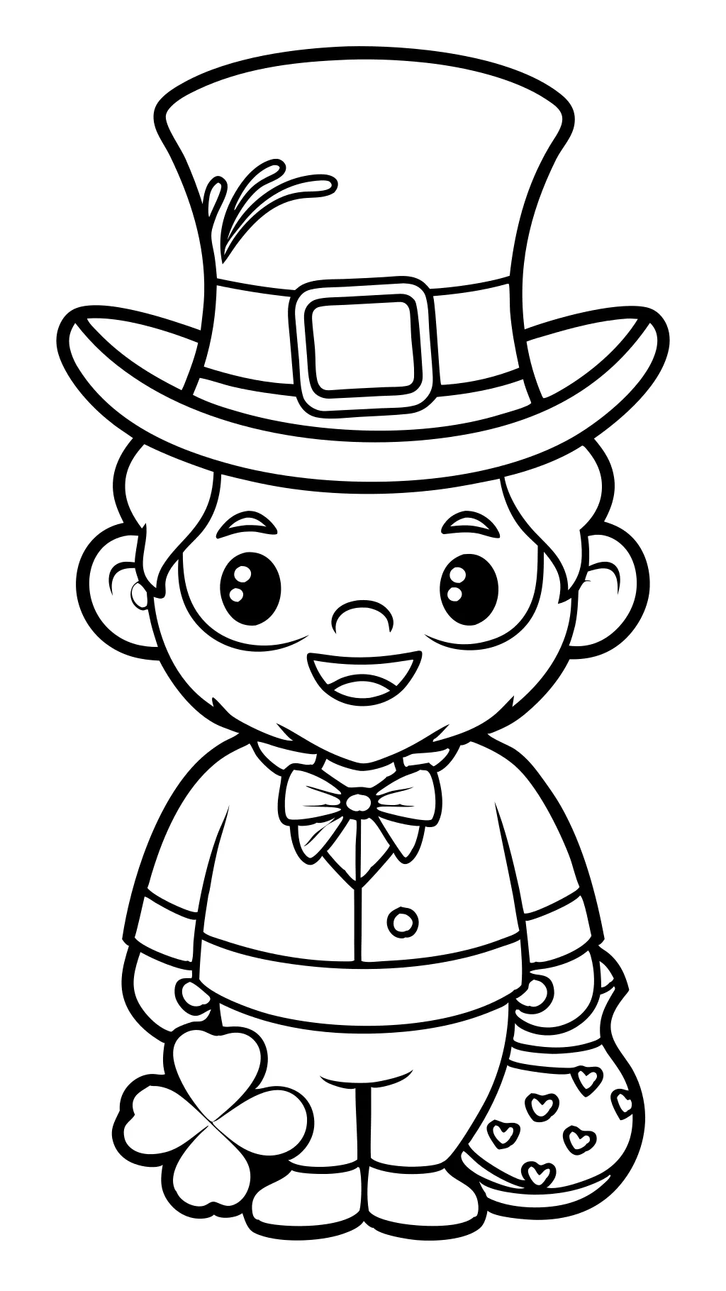 coloriages de leprechaun mignon